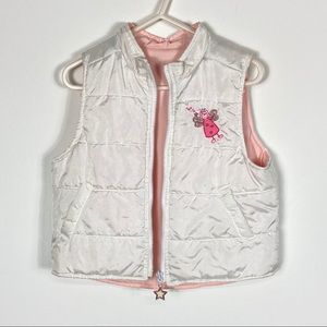Reversible Pink & White Girl's Fairy Vest Size 4
